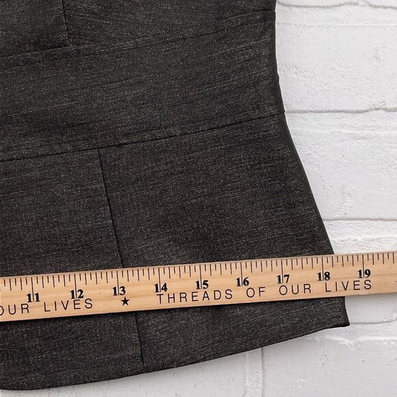 Le Suit  Women 4 Black White Flecked Peplum Polyester Classic Career Party Flaws - Picture 7 of 16